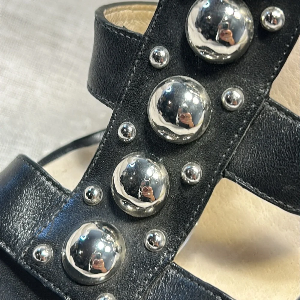 Michael Kors soft leather studded platform heels